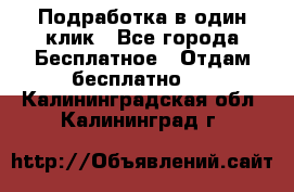 Подработка в один клик - Все города Бесплатное » Отдам бесплатно   . Калининградская обл.,Калининград г.